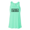 thumbnail image 1 of "Racerback, I'm Pretty Cool But I Cry A Lot, Sublimation, Funny Tank Top, Racerback Tank Top, Women's Racerback, Soft Bella, Gift For Her, Mint , SMALL", 1 of 1