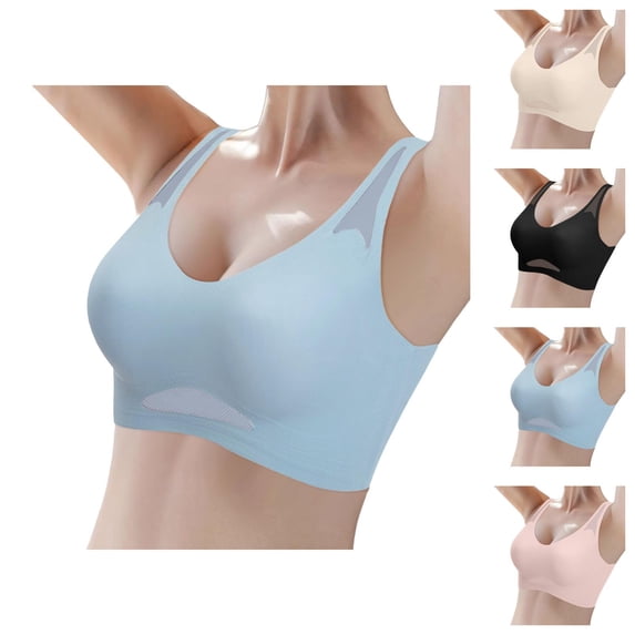 Sports Bras for Women Summer Lightweight Breathable Mesh Comfortable Full Coverage Minimizer Bra