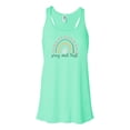 thumbnail image 1 of "Racerback, Pray Wait Tust, Christian Tank Top, Religious, Bella Canvas, Sublimation, Trendy Tops, Ladies, Gift For Her, Workout Clothes, Mint , EXTRA SMALL", 1 of 1