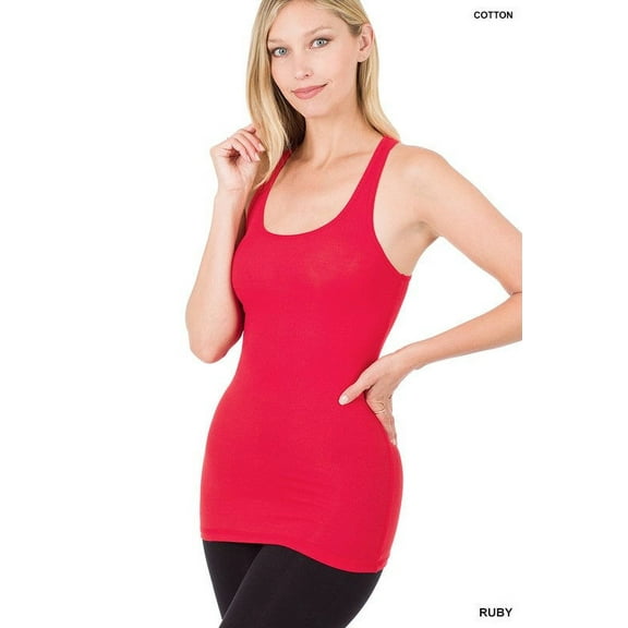 Racerback Ribbed Knit Tank Top