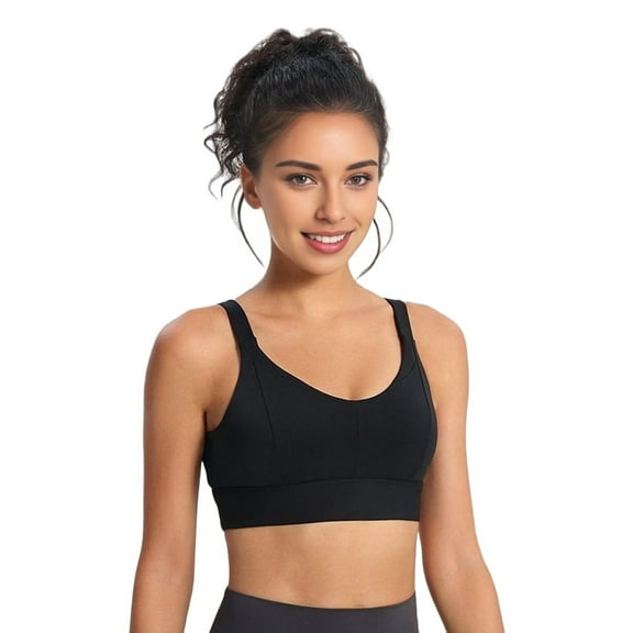 Racerback Sports Bra Black S