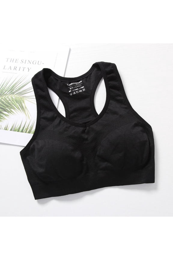 Racerback Sports Bras for Women- Padded Seamless High Impact Support Shockproof for Yoga Gym Workout Fitness