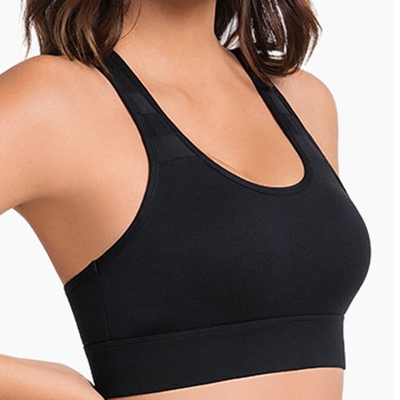 Racerback Sports Bras for Women Padded Seamless Workout Tops for Yoga Gym Runing Fitness Sports Bras Round Neck Wireless Bra Back Support