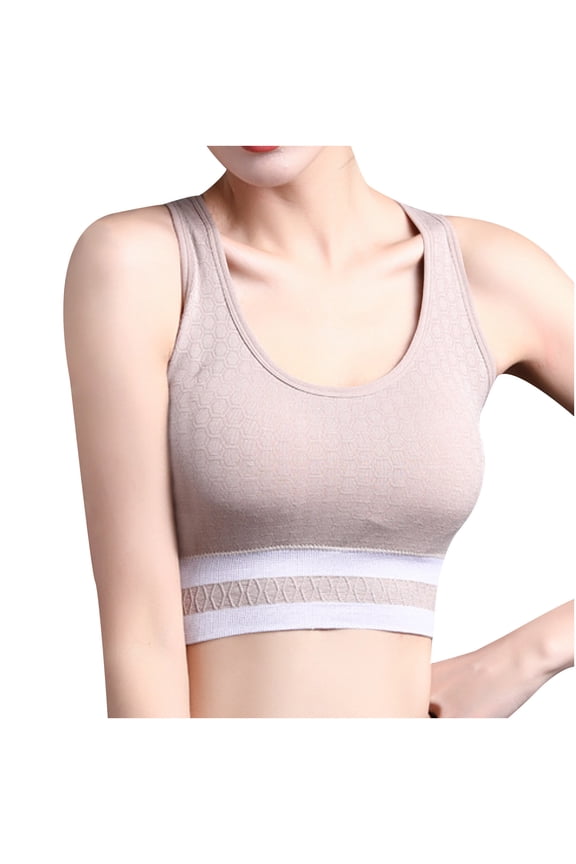 Racerback Sports Bras for Women Removable Padded Sexy Beautiful Back Yoga Bra Wirefree Seamless Comfort Compression Bra