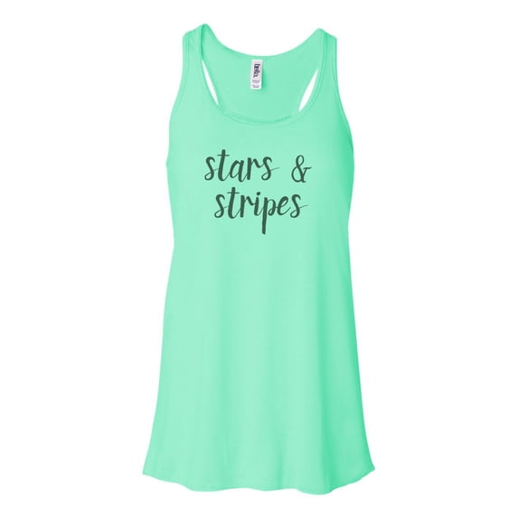 "Racerback, Stars And Stripes, 4th Of July Tank, Bella Canvas, Sublimation, Merica Tank Top, Labor Day Tank, Independence Day, Memorial Day, Mint , LARGE"
