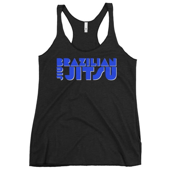 Racerback Tank Top BJJ Blue (Vintage Black, XS)