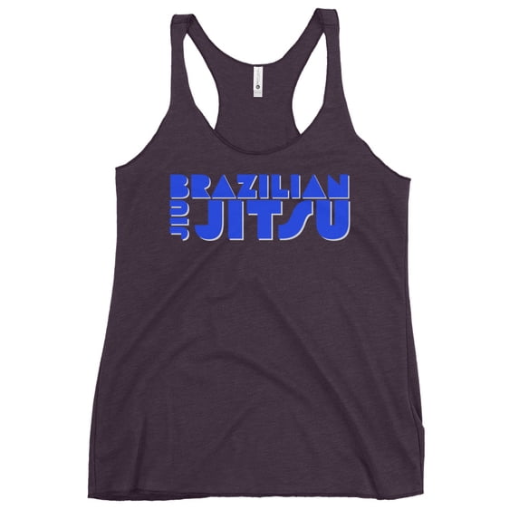 Racerback Tank Top BJJ Blue (Vintage Purple, M)