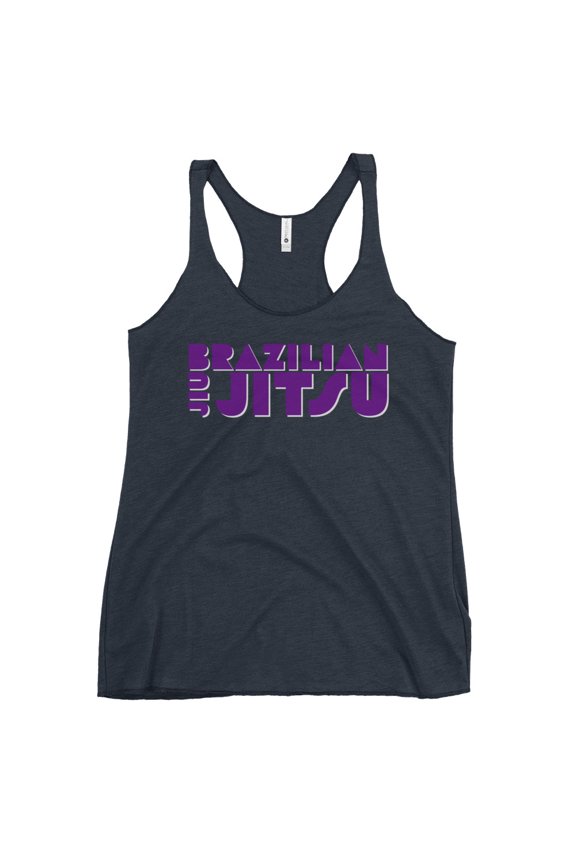 Racerback Tank Top BJJ Purple (Vintage Navy, XS)