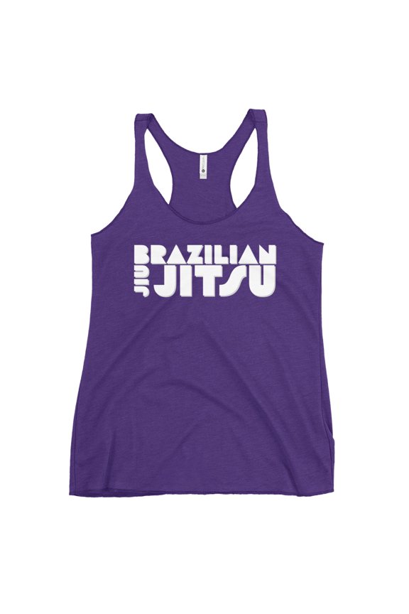Racerback Tank Top BJJ White (Purple Rush, L)