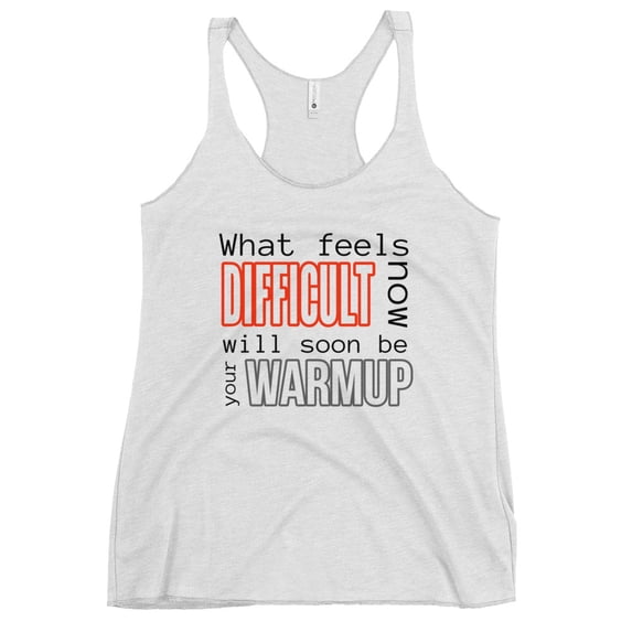 Racerback Tank Top Comeback (Heather White, M)