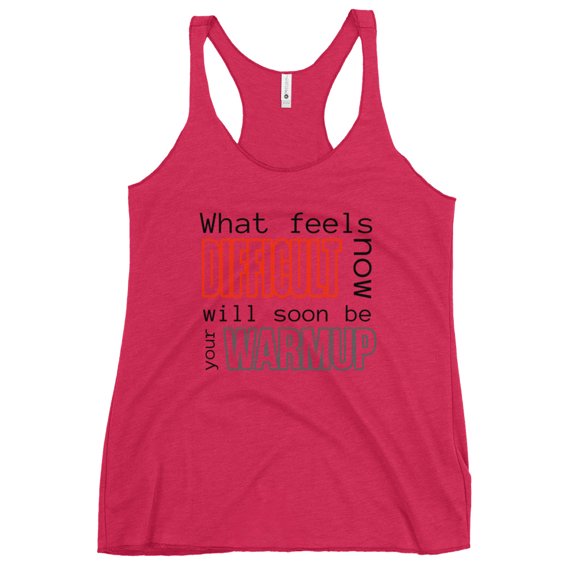 Racerback Tank Top Comeback (Vintage Shocking Pink, XL)