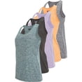 thumbnail image 1 of Racerback Tank Top for Women  Athletic Active Yoga Womens Workout Gym Tops 5 Pack Small, Set C, 1 of 1