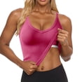 thumbnail image 1 of Racerback Tank Tops For Women 2026 Built In Shelf Bra Ribbed Top Padded Stretch V Neck Workout Cami Going Out Outfits, 1 of 9