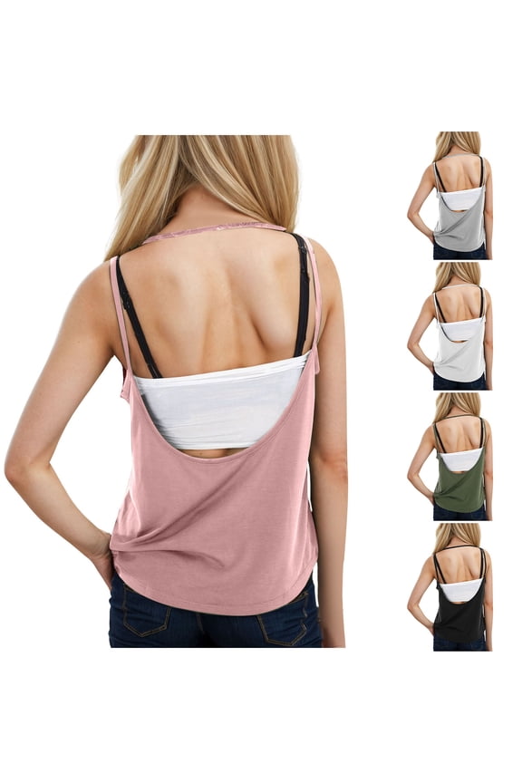 Racerback Tank Tops for Women Sleeveless Summer Athletic Tank Tops Open Back Camisole Tennis Yoga Athletic Running Shirts Oversized Gym Clothes (Light Gray,L)