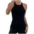 thumbnail image 1 of Racerback Tank Tops for Women, Yigetop Women Tank Tops Summer Sleeveless Basic Cami Top Shirt Racerback Tank Tops Stretchy Tank Tops for Women Black L, 1 of 9