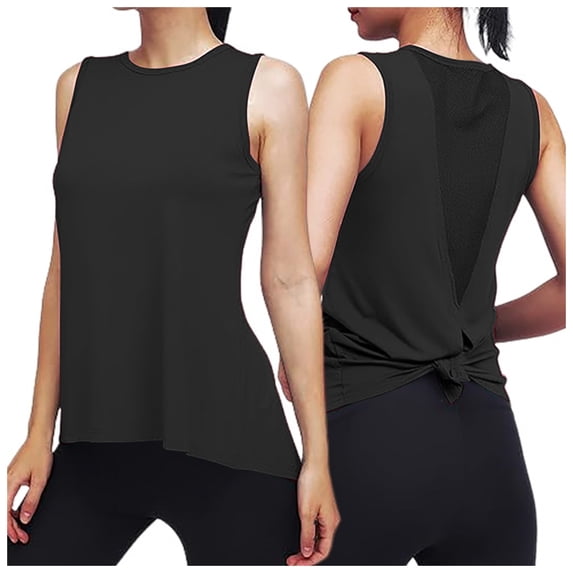 Racerback Tank Tops for Women 2026 Summer Casual Tank Tops Basic Going Out Clothes 2026 Fashion Clothing Black, Size M