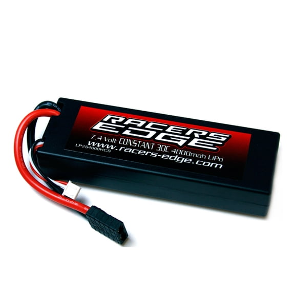 Racers Edge LP2S4000HCS 4000Mah 30C 2S Hardwired Lipo Battery With Traxxas Hc Plug RCELP2S4000HCS