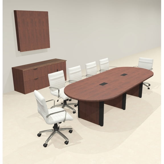 Racetrack Cable Management 10' Feet Conference Table, #OF-CON-CRP5