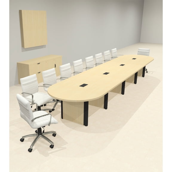 Racetrack Cable Management 18' Feet Conference Table, #OF-CON-CRP34