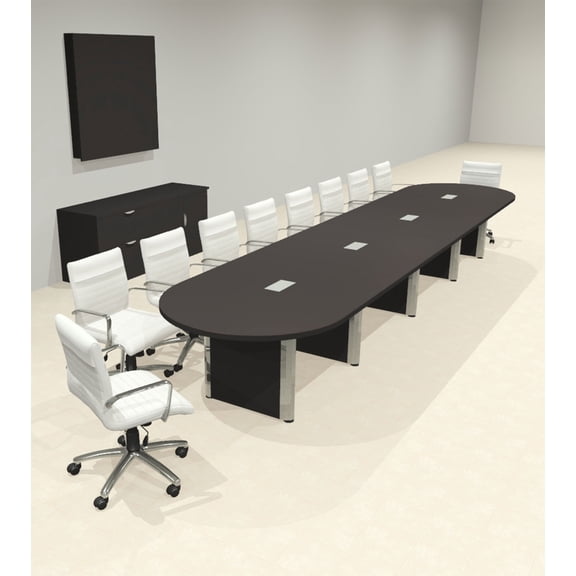 Racetrack Cable Management 18' Feet Conference Table, #OF-CON-CRP39