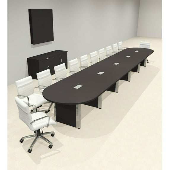 Racetrack Cable Management 22' Feet Conference Table, #OF-CON-CRP55