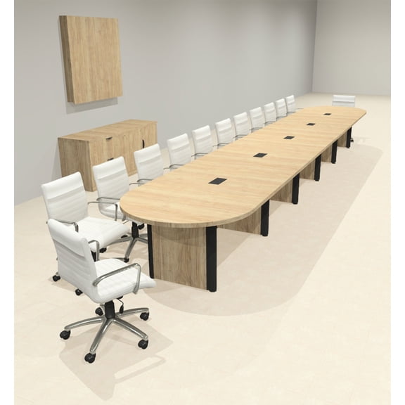 Racetrack Cable Management 24' Feet Conference Table, #OF-CON-CRP59