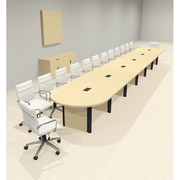 Racetrack Cable Management 26' Feet Conference Table, #OF-CON-CRP66
