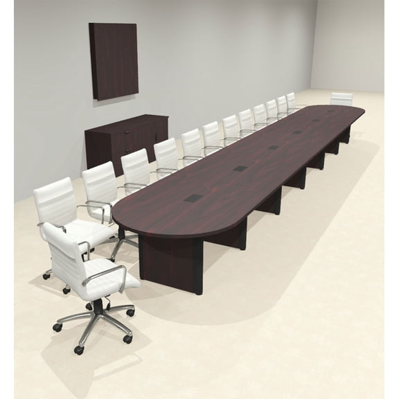 Racetrack Cable Management 26' Feet Conference Table, #OF-CON-CRP70