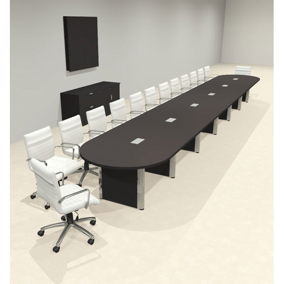 Racetrack Cable Management 26' Feet Conference Table, #OF-CON-CRP71