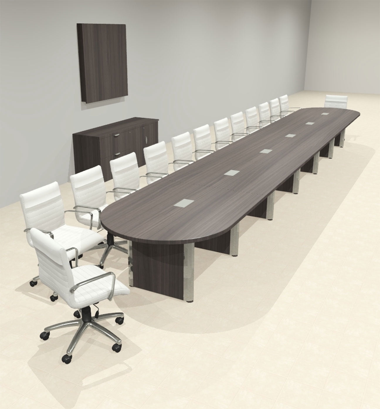 Racetrack Cable Management 26' Feet Conference Table, #OF-CON-CRP72 ...