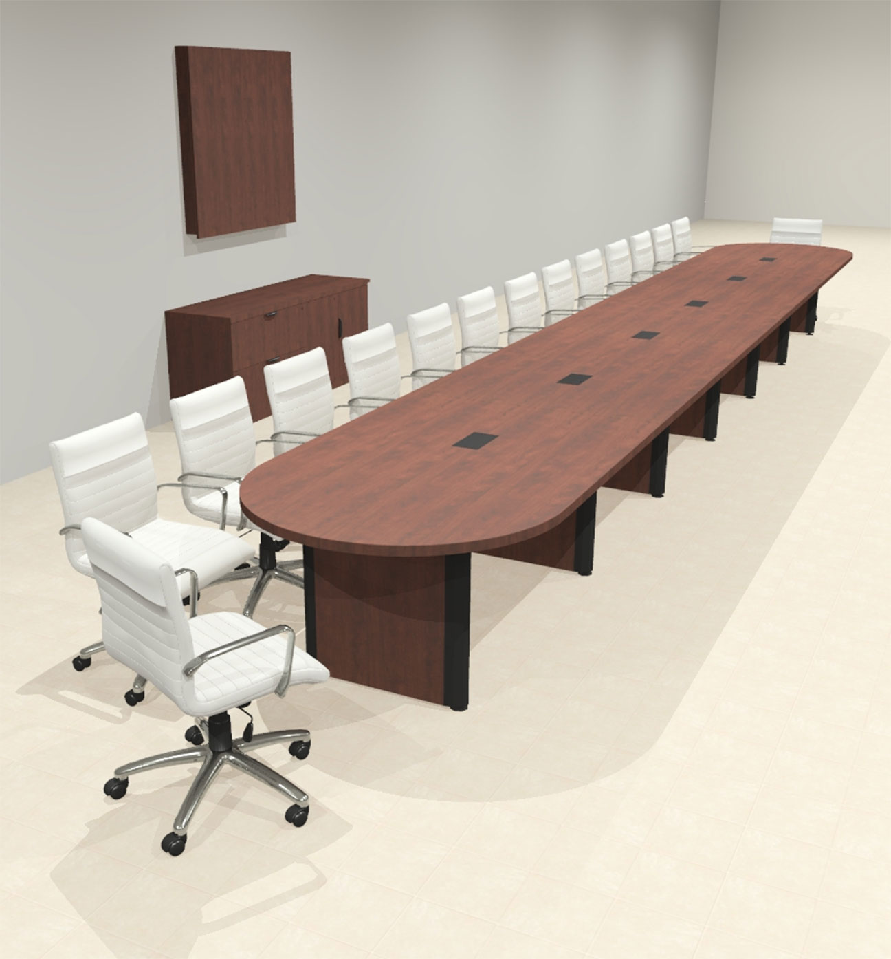 Racetrack Cable Management 28' Feet Conference Table, #OF-CON-CRP77 ...