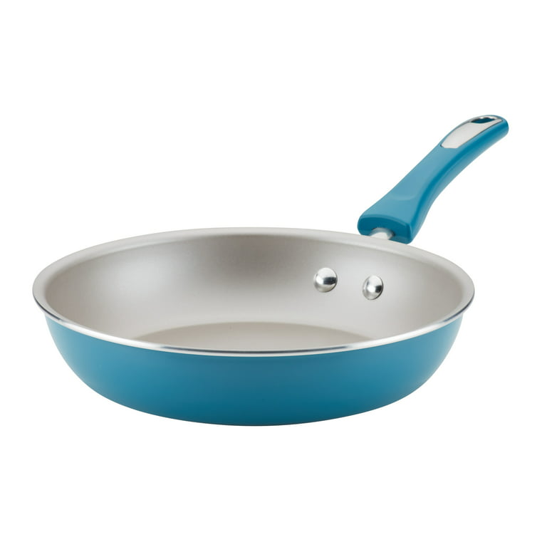 Rachael Ray Nitro Cast Iron Skillet 10-in ,Agave Blue