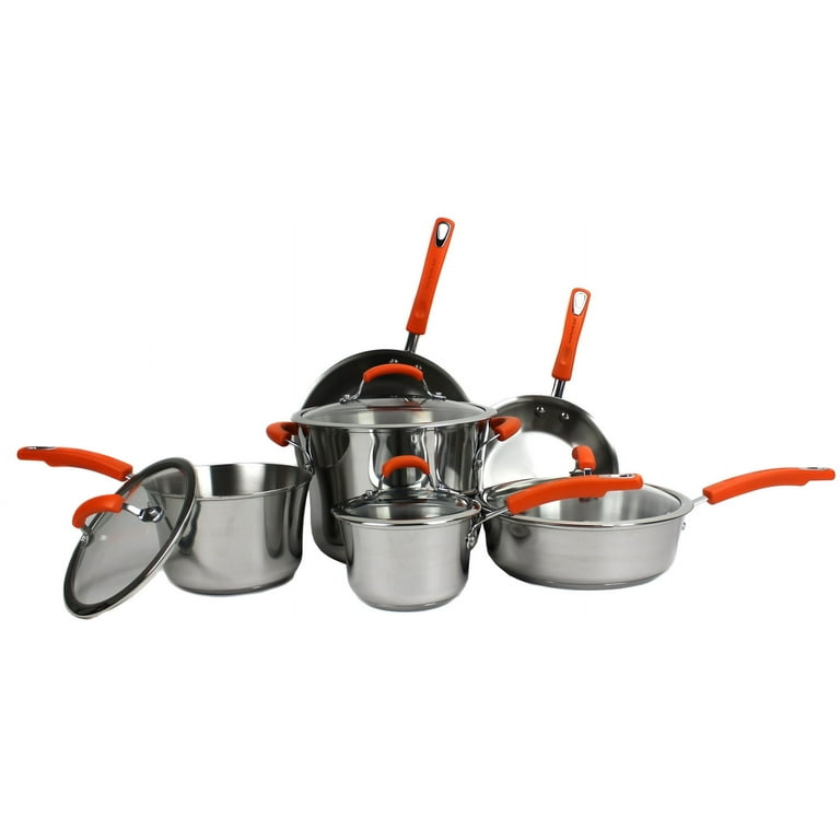 https://i5.walmartimages.com/seo/Rachael-Ray-10-Piece-Stainless-Steel-Cookware-Set-Silver-with-Orange-Handles_4847f577-387f-4678-9c83-46d20b7eb40f.9a713f941545807846c35d5bebd3043a.jpeg?odnHeight=768&odnWidth=768&odnBg=FFFFFF