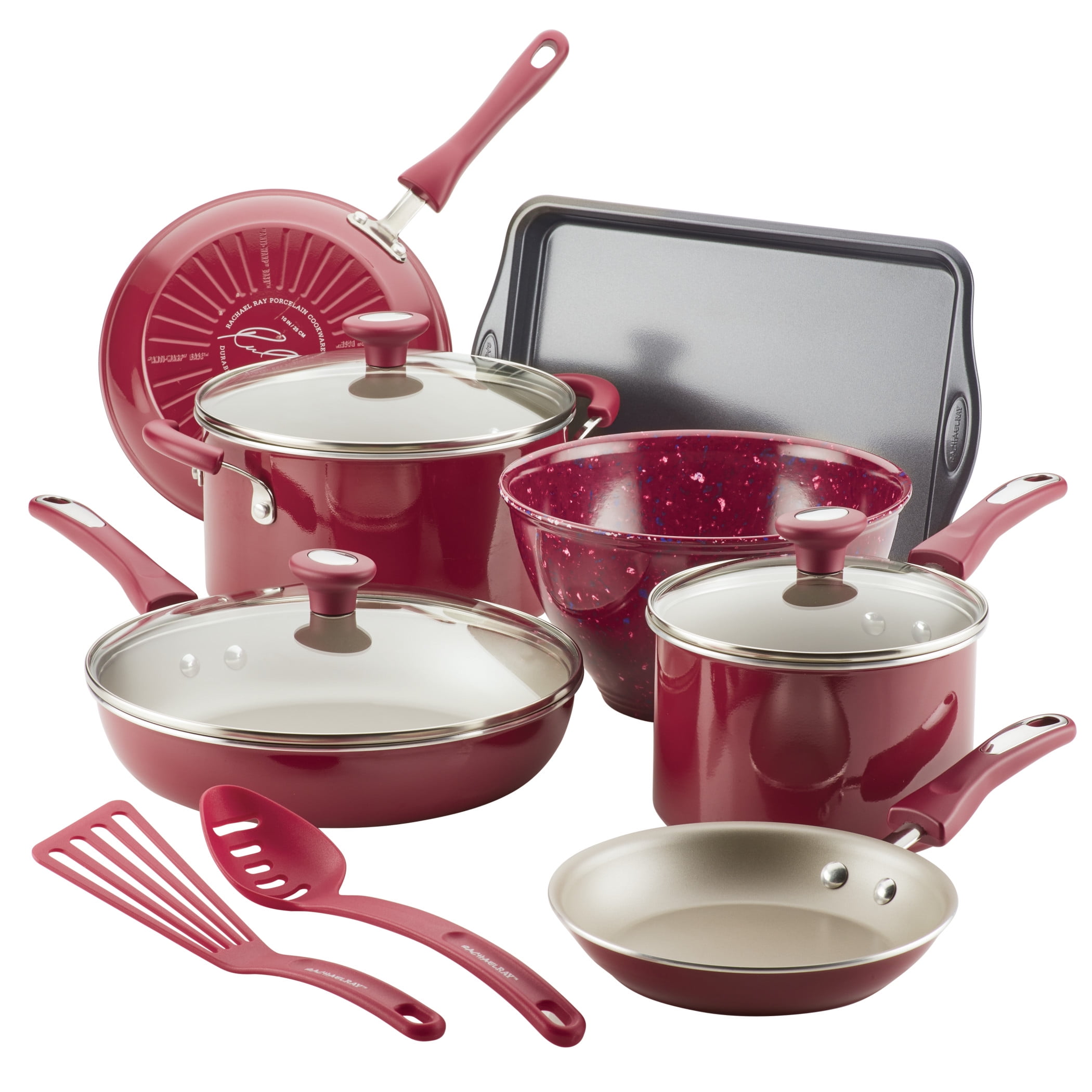 Rachael Ray 12-Piece Get Cooking! Nonstick Pots and Pans Set