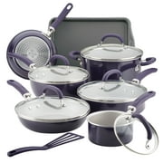 Rachael Ray 13 Pc Create Delicious Aluminum Nonstick Cookware Set, Purple Shimmer