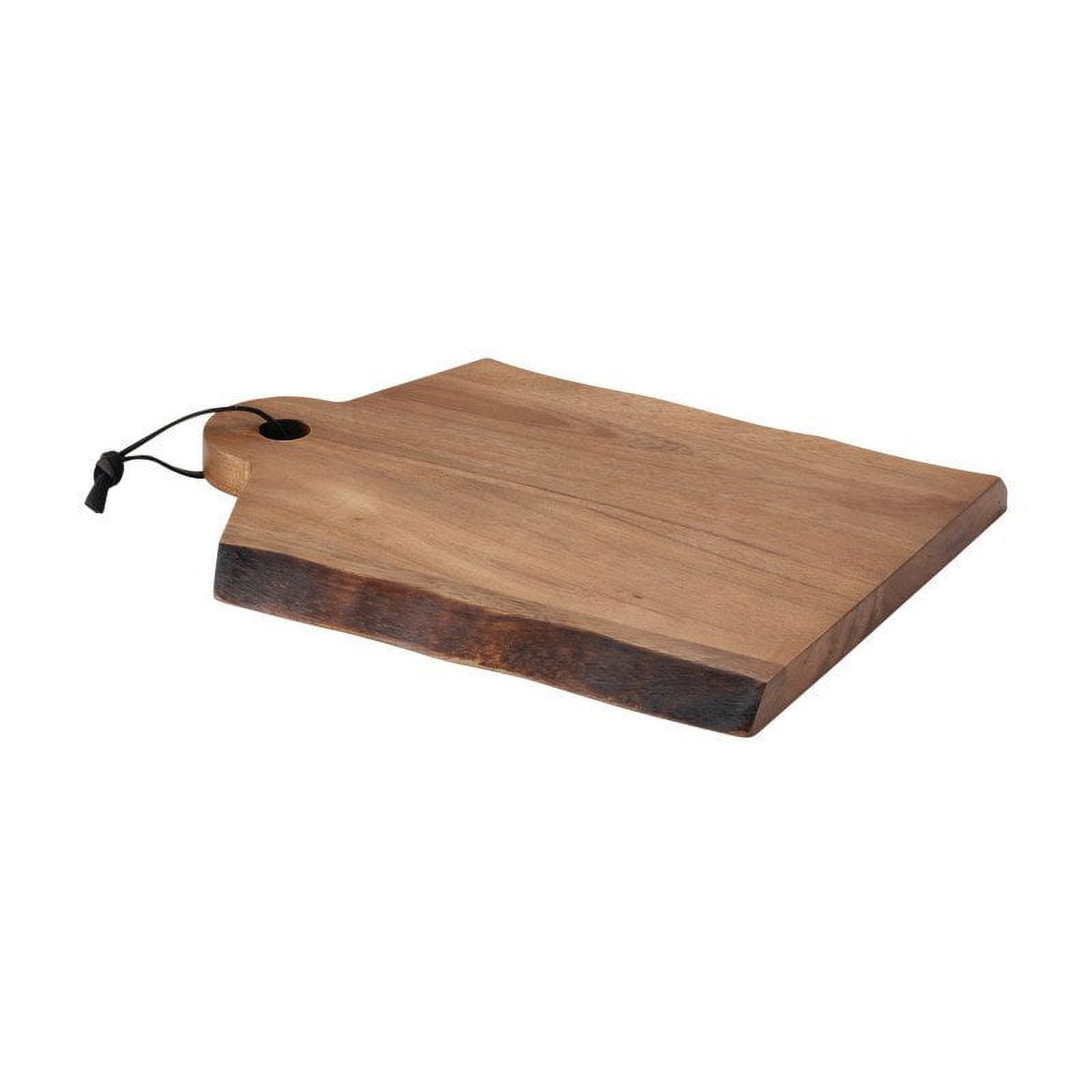 Acacia Wood Rustic Rectangular Cutting Board with Handle