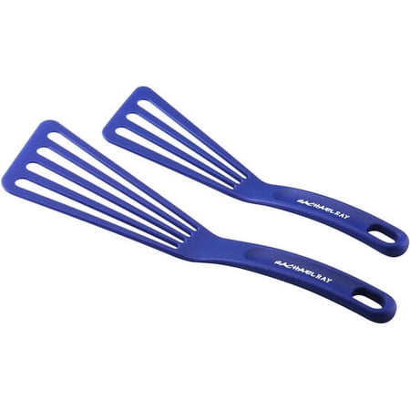 Rachael Ray 2-Piece Tools & Gadgets Nylon Spatula Set, Blue
