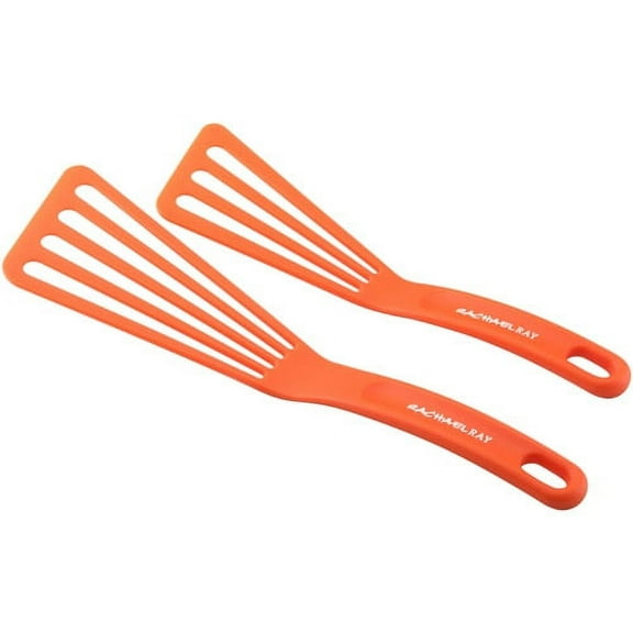 Rachael Ray 2-Piece Tools & Gadgets Nylon Spatula Set, Orange