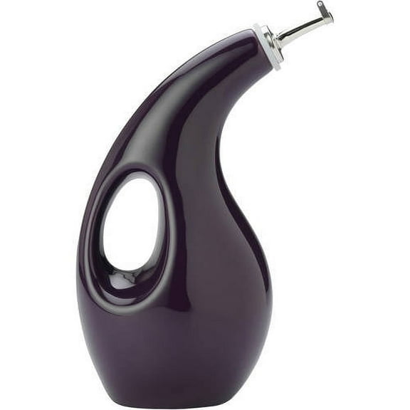 Rachael Ray 24-Ounce Ceramic EVOO Oil and Vinegar Dispensing Bottle, Purple