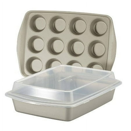 Rachael Ray - 3-Piece Nonstick Bakeware Set - Silver