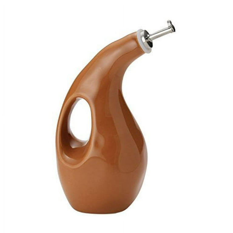 Rachael Ray 51978 Cucina Ceramics EVOO Olive Oil Bottle Dispenser with  Spout - 24 Ounce,Orange 