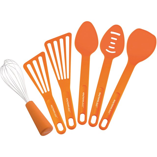 Rachael Ray 6Piece Kitchen Utensils and Cooking Tools Set, Orange