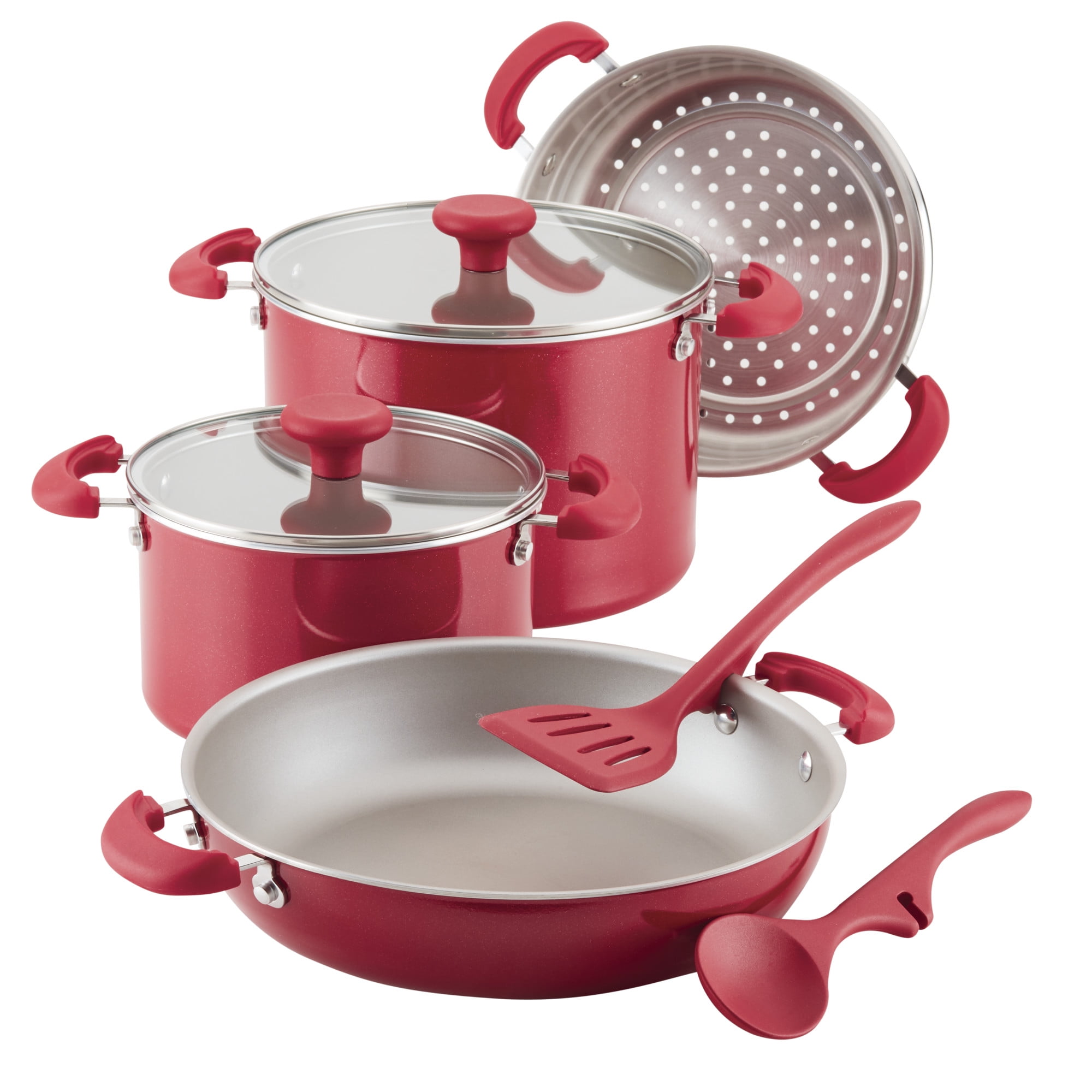 Rachael Ray Create Delicious Stackable Nonstick Cookware Set - Thumbnail 4