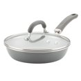 thumbnail image 1 of Rachael Ray 9.5" Create Delicious Aluminum Nonstick Covered Deep Frying Pan, Gray Shimmer, 1 of 9