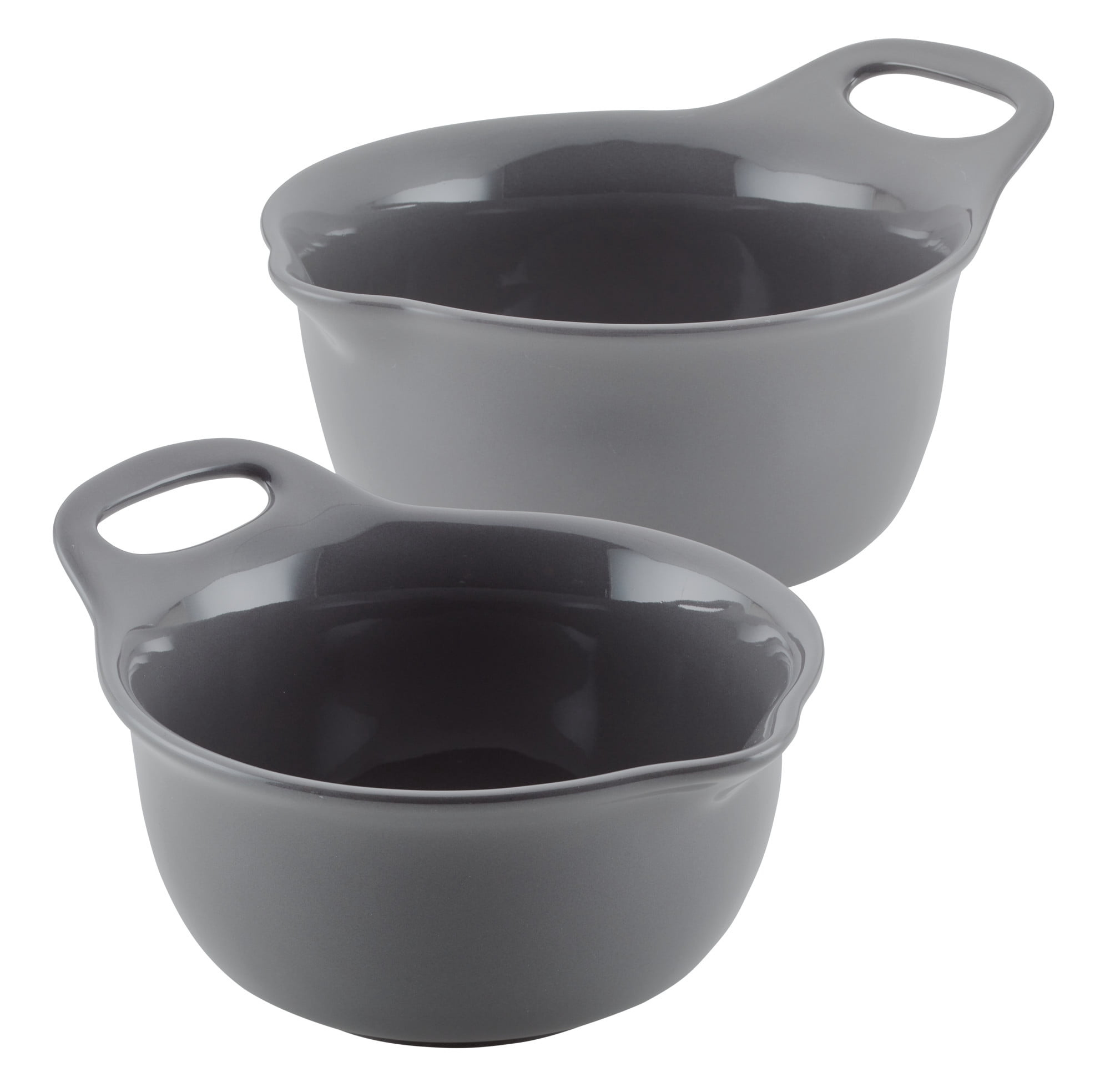 Rachael Ray Ceramics 2-Piece Mixing Bowls Set - Purple, Pour Spouts, Oven & Dishwasher Safe - View #6