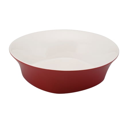 Rachael Ray Ceramic Round and Square Serving Bowl, Red