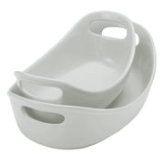 Rachael Ray Ceramics Bubble and Brown Oval Baker Set, 2-Piece