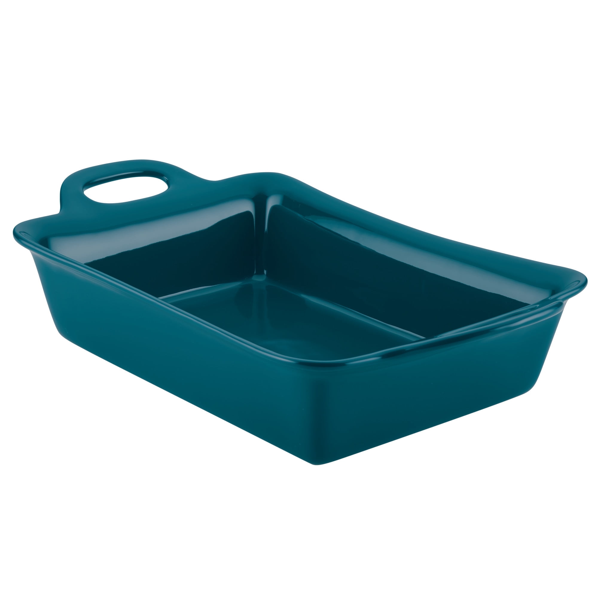 Teal Ceramic 9x13 Rectangular Baker with Extra-Wide Handles