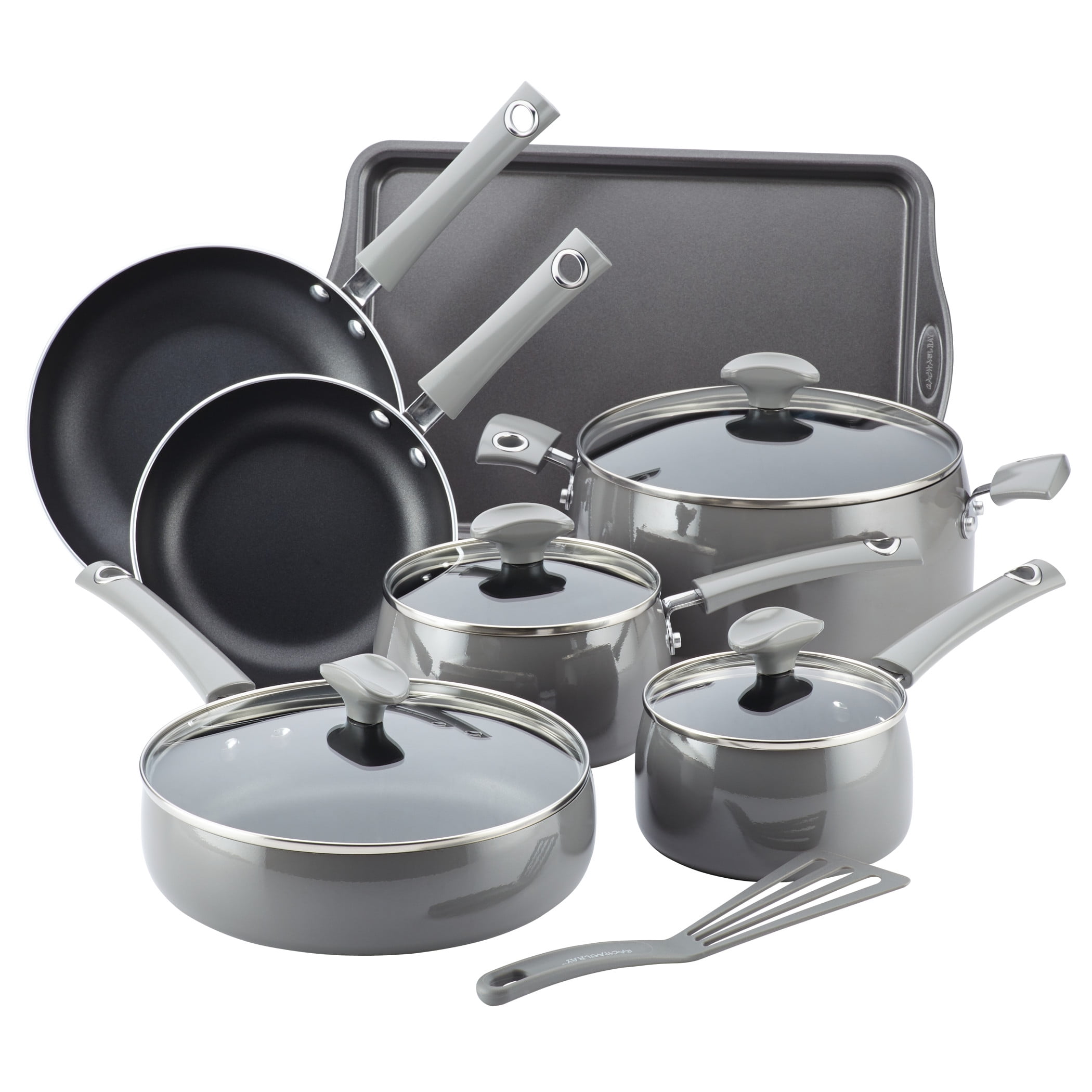 CooksEssentials 10-pc Porcelain Enamel Dishwasher Safe Cookware Set 