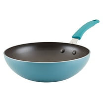 Rachael Ray Cook Create 10.5 inch Aluminum Nonstick Stir Fry Pan, Agave Blue